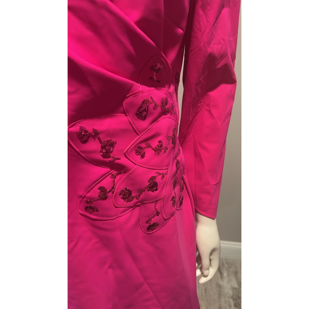 Chiara Boni La Petite Robe Pink Carera Sequin Midi Dress Size 18 - Picture 8 of 13